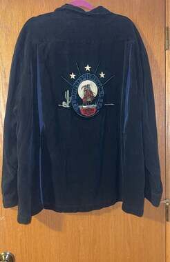 Nat Nast Shirt Mens Black Pioneer Hotel Tucson Embroidered Camp Silk